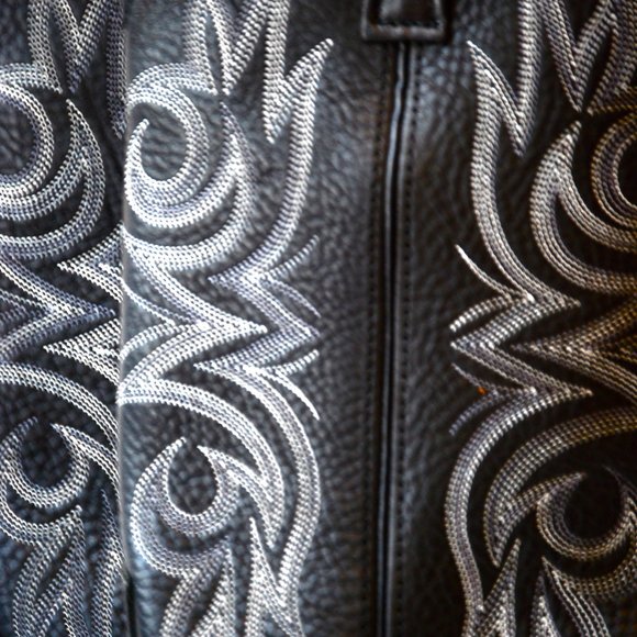 NOS MEN Size 8.5D Dan Post Black Cowboy Boots - Picture 3 of 7